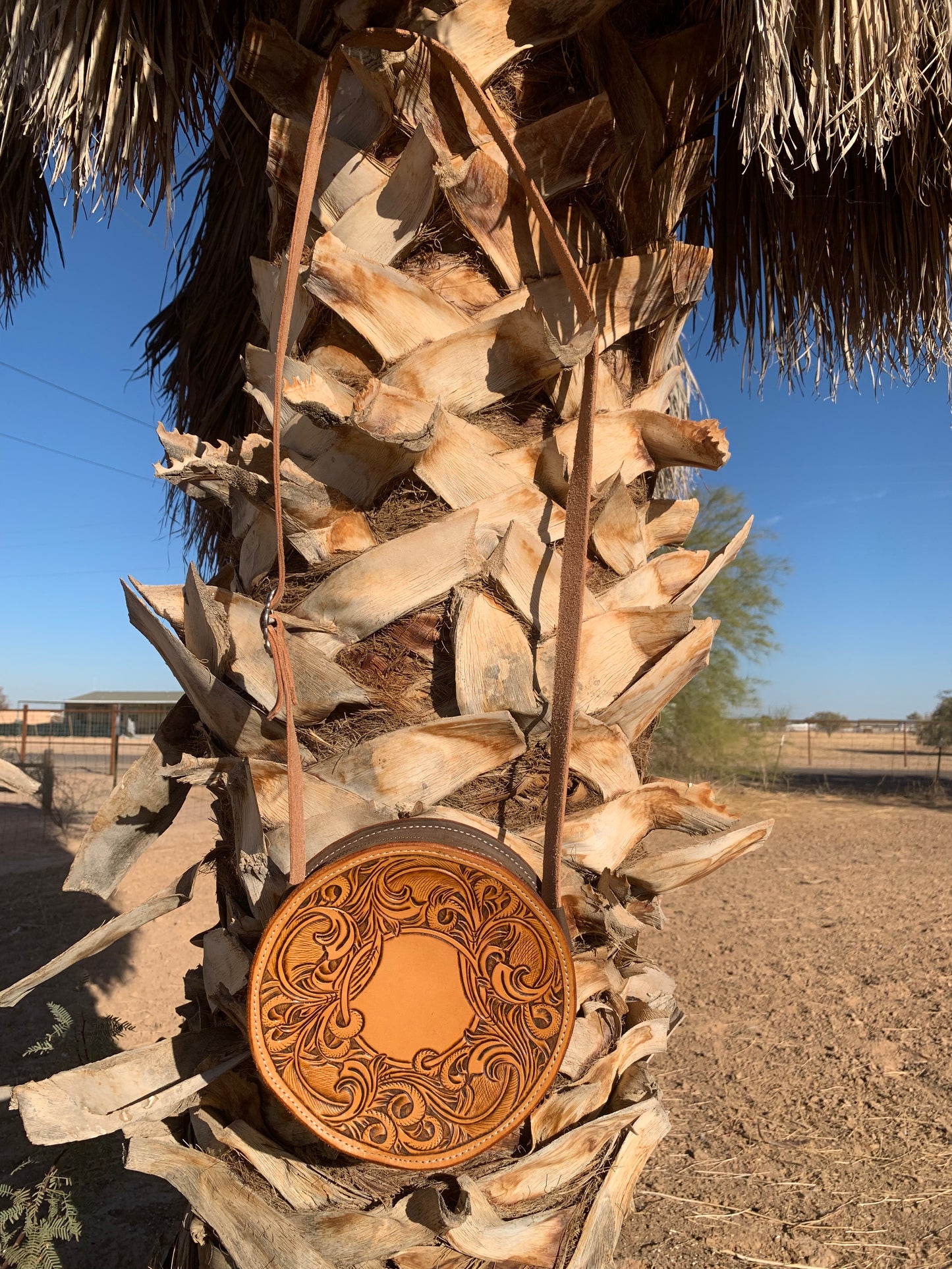 Feather Round Purse