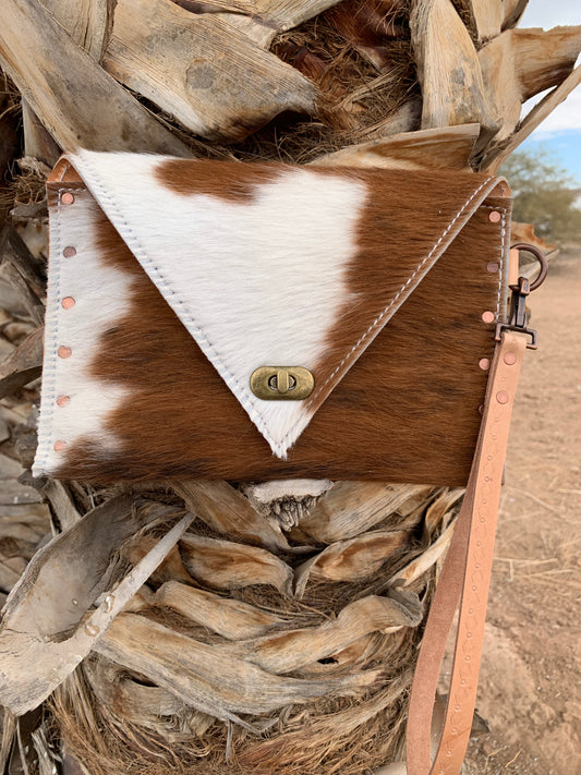 Cowhide Clutch with Wrislet